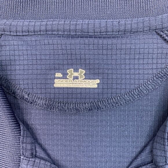 Under Armour AYF American Youth Football Polo Shirt Men XL Navy Blue Performance - Picture 5 of 11